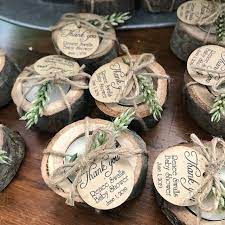 Rustic Wedding Favorsnatural Wood Tea Light Candle Holder Etsy Personalized Wedding Decor Rustic Wedding Favors Wedding Favors