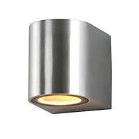 Ena Single Silver Wall Light Outdoor Lighting Homebase Lighting