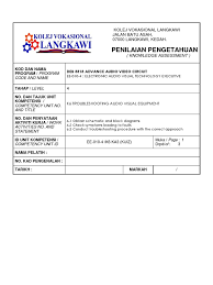College vocational tawau logo is made by combing all the elements of leadership and education in one roof. Penilaian Pengetahuan Kuiz