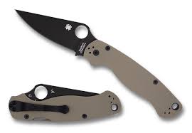 Check spelling or type a new query. Para Military 2 Tan G 10 Cpm 20cv Black Blade Exclusive Spyderco Inc