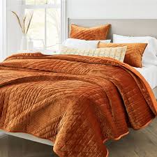 Eileen fisher farmhouse box spring cover queen linen bedding garnet hill decor. Lush Velvet Linear Coverlet Shams