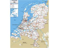 An abstract 3d map of europe the continent and several countries, with the netherlands highlighted in red, surrounded by belgium france, the united kingdom, germany and other european states. Maps Of Netherlands Collection Of Maps Of Holland Europe Mapsland Maps Of The World