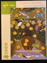 Pomegranate 1000 piece jigsaw puzzle birducopia by charley harper. So Excited To Move On To This Next Puzzle Charley Harper The Rocky Mountains Pomegranate Artpiece Puzzle 1000 Pieces Jigsawpuzzles