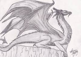 White dragon with feathered wings. Drawing A Dragon Ideas With 20 Examples Of Dragon Drawings Visual Arts Ideas