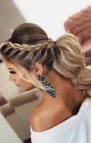 The Best 45 Wedding Hairstyles That Will Be Worn For A Celebration This Year Page 22 Of 45 Hotcrochet Com Braided Ponytail Hairstyles Medium Hair Styles Medium Length Hair Styles