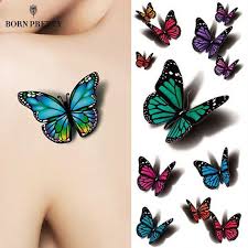 3d Schmetterling Tattoo Decals Body Art Decal Fliegender Schmetterling Wasserdichtes Schmetterling Tattoo 3d Schmetterling Tattoo Schmetterling Tattoo Vorlage