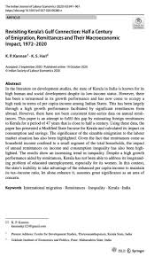 Discover book depository's huge selection of k p kannan books online. Ihd On Twitter Read Article Revisiting Kerala S Gulf Connection Half A Century Of Emigration Remittances And Their Macroeconomic Impact 1972 2020 By K P Kannan And K S Hari In The Special Issue