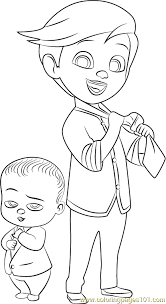 Baby coloring pages printable coloring pages coloring pages for kids coloring sheets coloring books boss baby printables pictures fictional characters. Tim And Boss Baby Coloring Page For Kids Free The Boss Baby Printable Coloring Pages Online For Kids Coloringpages101 Com Coloring Pages For Kids