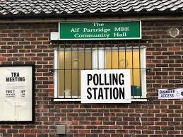 (britain, canada, australia) a place where voters go to cast their ballot in an election or referendum; City Hall Sets Out Covid Safety Measures For Polling Stations In Advance Of 6 May London Elections Onlondon