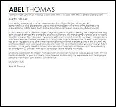 Cover letter for project manager resume are built by our expert brains by well inculcating the skills, experience and passion mentioned in the most effective way so as. Digital Project Manager Cover Letter Sample Cover Letter Templates Examples