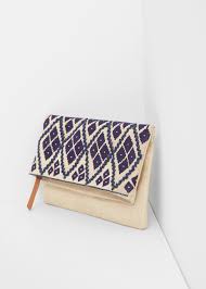 Bolso Sobre Bordado Tallas Grandes Violeta By Mango Espana Bolso Bordado Bolso De Tela Bolso