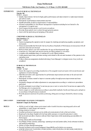 Surgical Technician Resume Samples Velvet Jobs