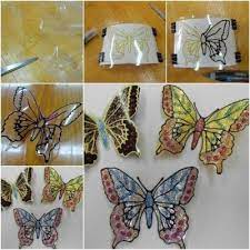 Mariposas De Plastico Transparente Reciclado Manualidades Como Hacer Mariposas Reciclar Botellas De Plastico