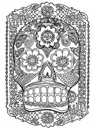 Voici 20 dessins tête de mort mexicaine à imprimer ! Tete De Mort Coloriages Difficiles Pour Adultes