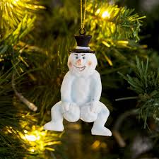 Snowman With Snowballs Naughty Christmas Tree Decoration By The Christmas Boutique Hanging Christmas Tree Christmas Tree Decorations Naughty Christmas