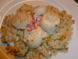 Check spelling or type a new query. Scallops With Lemony Cream Sauce Israeli Couscous Salad Tasty Eats
