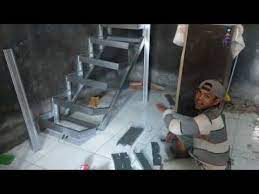 Tangga beton dengan finishing lantai keramik atau batu alam. Proses Pembuatan Tangga Lantai Dua Menggunakan Baja Ringan Untuk Low Budget Dengan Hasil Istimewa Youtube Lantai Tangga Baja
