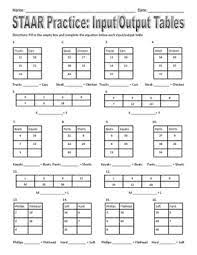 Grade 5 math worksheets and problems division edugain global. Staar Practice Input Output Tables By Staar Destroyer Math Tpt