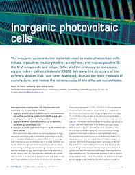 Pure water systems are used to produce pure water, simply put. Pdf Inorganic Photovoltaic Cells