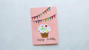 Birthday cards to your photo with text happy birthday and send it by email or print. Simple And Easy Cupcake Birthday Card Making For Kids Birthday Card For Kids Dinesh Arts Youtube