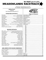Twelve of the fastest street racing teams in america are taking to a. Media Guide Meadowlands Pace