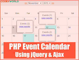 Build An Event Calendar With Php Using Jquery Ajax And Mysql Codexworld Event Calendar Php Tutorial Jquery