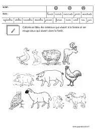 Logique Differencier Les Animaux De La Ferme Et Ceux De La Foret Upload Image