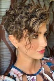 A mix of luscious locks. Funky Short Hairstyles For Curly Hair Pixie Haircut For Thick Hair Hair Styles Haircut For Thick Hair