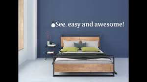 To live on this planet, well no matter where you live and what you do, we all need a comfortable place to rest and have a 7. Zinus Suzanne Metal Wood Platform Bed With Headboard Footboard Assembly Instructions Youtube