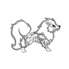 Arcanine De Los Muertos Pokemon Day Of The Dead Mashup Coloriage Anti Stress Coloriage Couture