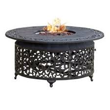Fire Sense 48 In Cast Aluminum Propane Gas Fire Pit 61168 The Home Depot Propane Fire Pit Table Outdoor Propane Fire Pit Propane Patio Fire Pit