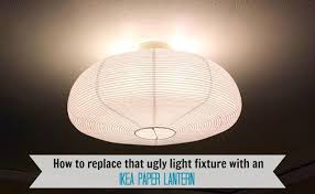 Rental Light Fixture Makeover Paper Lantern Style Light Fixture Makeover Light Fixtures Rental Decorating