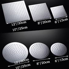 Luxury Free Shipping 4 12 Inch Rainfall Stainless Steel Showerhead Bathroom Chrome Rain Ultrathin Rainfall Shower Head Rainfall Shower Bathroom Shower Faucets