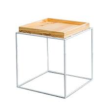 Xiaoyan End Table Solid Wood Iron Coffee Table Nordic Sofa Side Table Square Small Table Black White 505050cm Iron Coffee Table Square Side Table Side Table