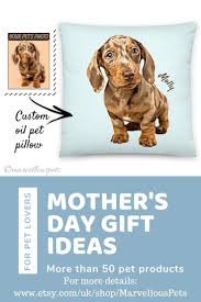 Mothers Day Gifts On Etsy For Dog Lover Personalised Pet Pillow In 2020 Personalized Pet Pillow Custom Dog Pillow Animal Pillows