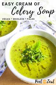 30 Minute Vegan Cream Of Celery Soup Recipe Celery Soup Cream Of Celery Soup Celery Recipes