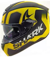 Black And Yellow Motorcycle Helmet Shark Skwal Trion In Black And Yellow Helm