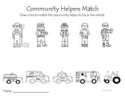 Community Helpers Assessment Activity Community Helpers Community Helpers Unit Community Helpers Matching