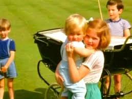 Lady Sarah carries her baby sister Diana, in a photograph taken on ...