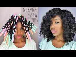 For people transitioning from relaxed hair to natural hair, straw curls are a great way to blend the two textures, creating one uniform texture. Milkshake Straw Curls On Natural Hair Straw Curls Curls On Natural Hair Natural Hair Styles