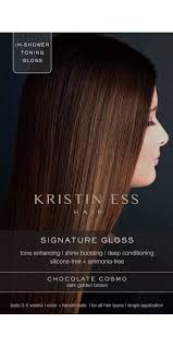 I have used her glosses before and they do not disappoint. Kristin Ess Hair Signature Hair Gloss Chocolate Cosmo Dark Golden Brown Hair Gloss Kristin Ess Hair Kristin Ess Hair Gloss