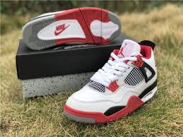 2019 Air Jordan 4 Iv White Fire Red Air Jordans Red Nike Jordans