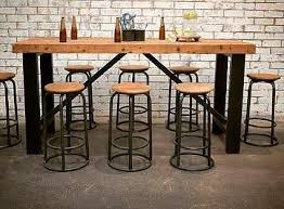 vintage industrial high table and stool setup industrial vintage furniture industrialfurniture vintagefurniture bar table bar table sets modern bar table