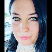 Watercolor Portrait of a Young Lady with Green Eyes