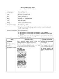 Masa dan waktu tahun 3 latih tubi masa dan waktu. Rph Masa Dan Waktu Thun 3