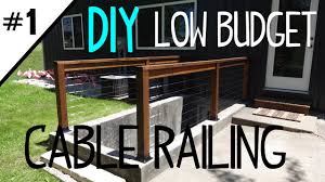 This is a great idea for adding extra seating area to your deck. Build A Low Cost Cable Railing Part 1 Of 2 Youtube
