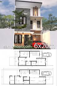 Modern House Plans Designs 3d Sketchup Home Design 3d 6x20m In 2020 Model House Plan Architectural House Plans Home Building Design