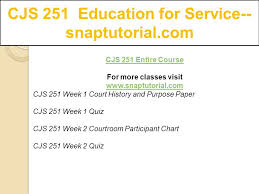 Cjs 251 Education For Service Snaptutorial Com Ppt Download