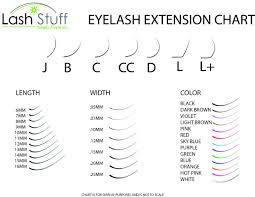 Size Chart In 2019 Eyelash Extensions Eyelash Extensions