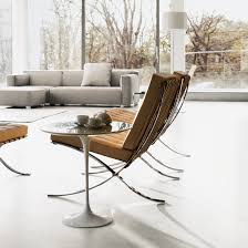 The classic barcelona chair was designed for the world exposition in 1929. Barcelona Chair Knoll